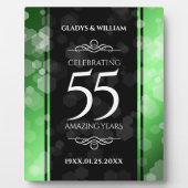 Elegant 55. Emerald Wedding Jubiläum Fotoplatte (Vorderseite)