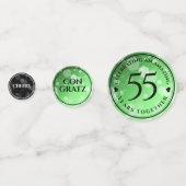 Elegant 55. Emerald Wedding Jubiläum Konfetti (Vorderseiten)