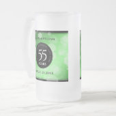 Elegant 55. Emerald Wedding Jubiläum Mattglas Bierglas (Vorderseite Links)