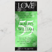 Elegant 55. Emerald Wedding Jubiläum Menükarte (Rückseite)