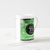 Elegant 55. Emerald Wedding Jubiläum Porzellantasse (Vorderseite Rechts)