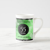 Elegant 55. Emerald Wedding Jubiläum Porzellantasse (Rechts)