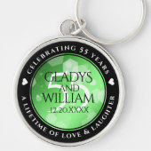 Elegant 55. Emerald Wedding Jubiläum Schlüsselanhänger (Vorne)