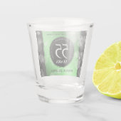 Elegant 55. Emerald Wedding Jubiläum Schnapsglas (Rückseite)
