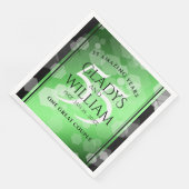 Elegant 55. Emerald Wedding Jubiläum Serviette (Ecke)