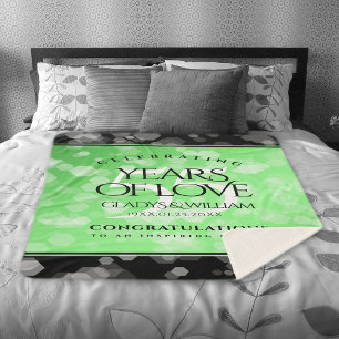 Elegant 55. Emerald Wedding Jubiläum Sherpadecke