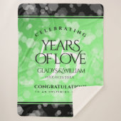 Elegant 55. Emerald Wedding Jubiläum Sherpadecke (Vorderseite)