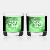 Elegant 55. Emerald Wedding Jubiläum Whiskyglas (Vorderseite)