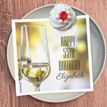 Elegant 55. Geburtstag Gold Bokeh Party