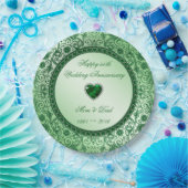 Elegant 55. Hochzeitspapier Pappteller (Party)