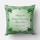 Elegant 55. Hochzeitsszenario Kissen (Rückseite)