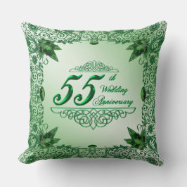Elegant 55. Hochzeitsszenario Kissen