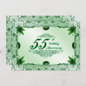Elegant 55. Hochzeitstag 4.5x6.25 Einladung (Vorne/Hinten)