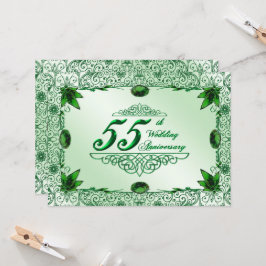 Elegant 55. Hochzeitstag 5.12x18.5 Einladung