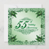 Elegant 55. Hochzeitstag 5.25x5.25 Einladung (Vorderseite)