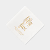 Elegant 55. Hochzeitstag Goldmedaille Napkins Servietten Mit Folie (Rechts)