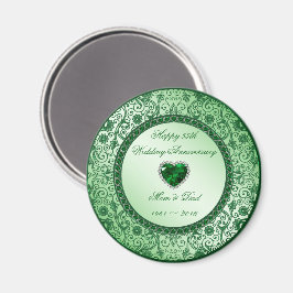 Elegant 55. Hochzeitstag Runde Magnet