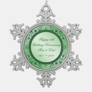Elegant 55 Hochzeitstag Snowflake Ornament