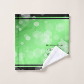 Elegant 55. Smaragdjubiläum Badhandtuch Set (Waschlappen)