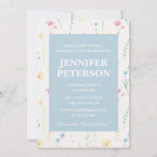 Elegant 58. Geburtstag Einladungen Floral Boho Chi