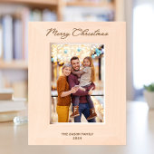 Elegant 5*7 Frohe Weihnachts-Klassik Typografie Geätzte Rahmen