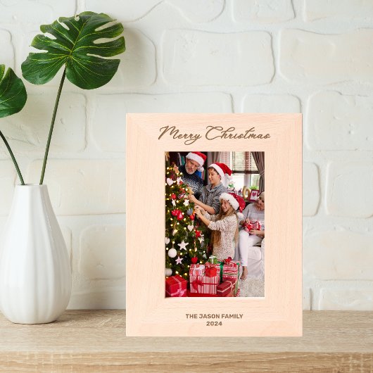 Elegant 5*7 Frohe Weihnachts-Klassik Typografie Geätzte Rahmen