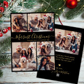 Elegant 5 Foto Collage Frohe Weihnachten