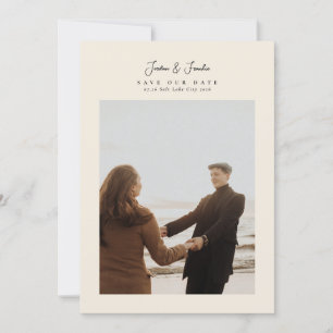 Elegant 5 Foto Collage Script kalligraphische Hoch Save The Date