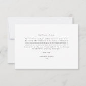 Elegant 5 Foto Hochzeit Dankeskarte (Rückseite)