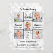 Elegant 5-Foto-Reihenfolge Dienstdenkmal Beerdigun Programm (Vorne/Hinten)