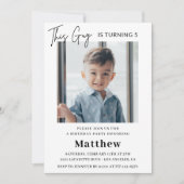 Elegant 5. Geburtstag Einladungen Boy Foto (Vorderseite)