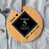 Elegant 5. Hochzeitstag Button (Beispiel)