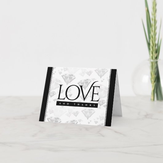 Elegant 60. 75. Diamond Wedding Jubiläum Dankeskarte (Vorderseite)