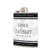 Elegant 60. 75. Diamond Wedding Jubiläum Flachmann (Links)