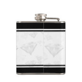 Elegant 60. 75. Diamond Wedding Jubiläum Flachmann (Rückseite)