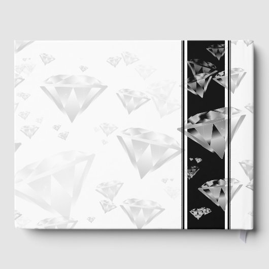 Elegant 60. 75. Diamond Wedding Jubiläum Gästebuch (Rückseite)