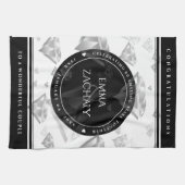 Elegant 60. 75. Diamond Wedding Jubiläum Geschirrtuch (Horizontal)