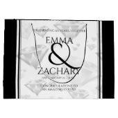 Elegant 60. 75. Diamond Wedding Jubiläum Große Geschenktüte (Rückseite)