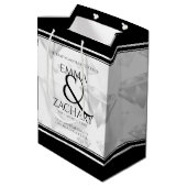 Elegant 60. 75. Diamond Wedding Jubiläum Mittlere Geschenktüte (Rückseite Schrägansicht)