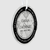 Elegant 60. 75. Diamond Wedding Jubiläum Ornament (Vorderseite)