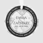 Elegant 60. 75. Diamond Wedding Jubiläum Ornament (Rückseite)