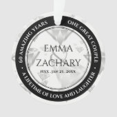 Elegant 60. 75. Diamond Wedding Jubiläum Ornament (Vorderseite)