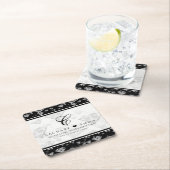 Elegant 60. 75. Diamond Wedding Jubiläum Rechteckiger Pappuntersetzer (Vor Ort)