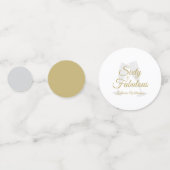Elegant 60 and Fabulous Birthday Party White Gold Konfetti (Vorderseiten)