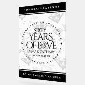 Elegant 60. Diamond Wedding Jubiläum Acrylschild (Winkel)