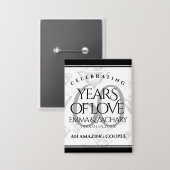 Elegant 60. Diamond Wedding Jubiläum Button (Vorderseite/Rückseite)