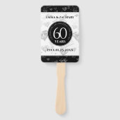 Elegant 60. Diamond Wedding Jubiläum Fächer (Vorderseite)