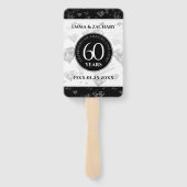 Elegant 60. Diamond Wedding Jubiläum Fächer (Rückseite)