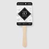 Elegant 60. Diamond Wedding Jubiläum Fächer (Rückseite)