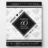 Elegant 60. Diamond Wedding Jubiläum Fotoplatte (Vorderseite)